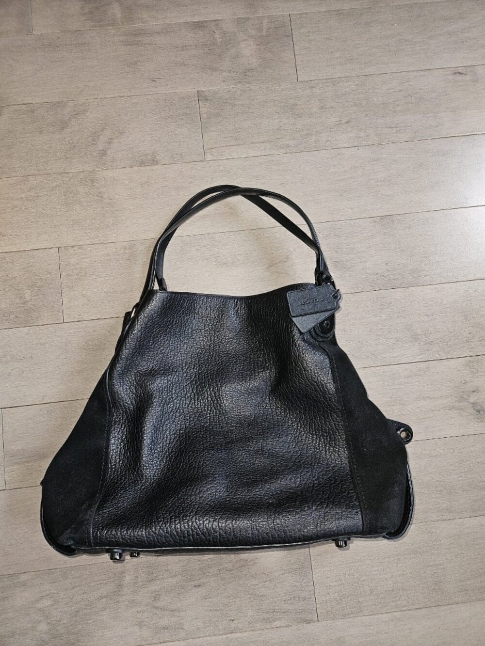 Coach Women's Edie 42 Dark Antique Nickel / Black Leather Shoulder Bag - Picture 2 of 13